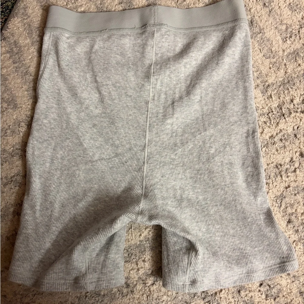 Skims Grey Ribbed Boxers - Picture 2 of 3